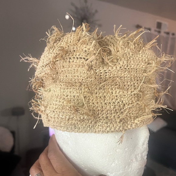 Crude Natural Raffia traditional handmade 2 sided Men African Toghu cap . - Picture 5 of 12